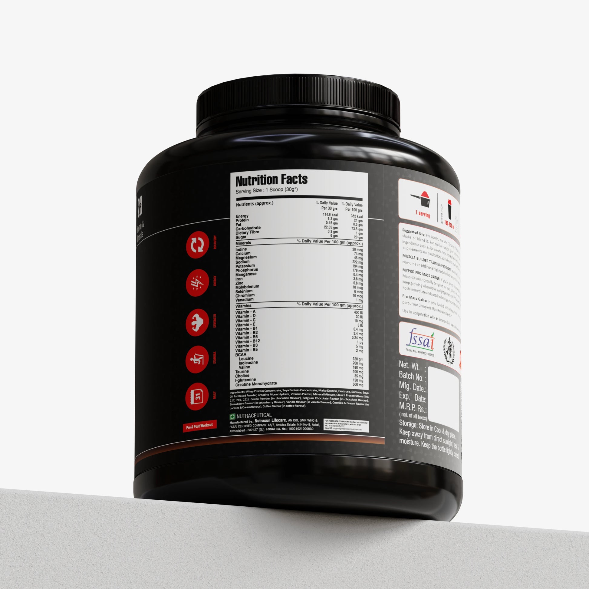 Pro Mass Gainer Supplement Powder