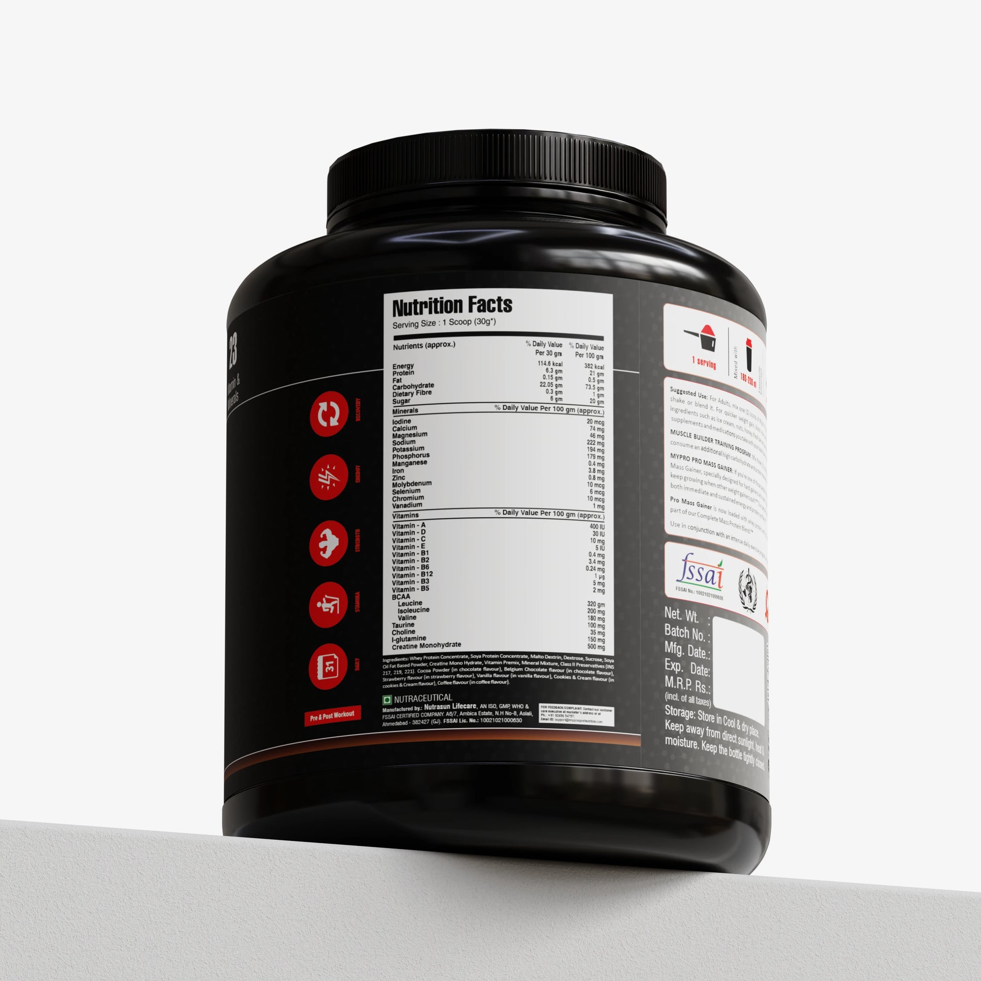 Pro Mass Gainer Supplement Powder