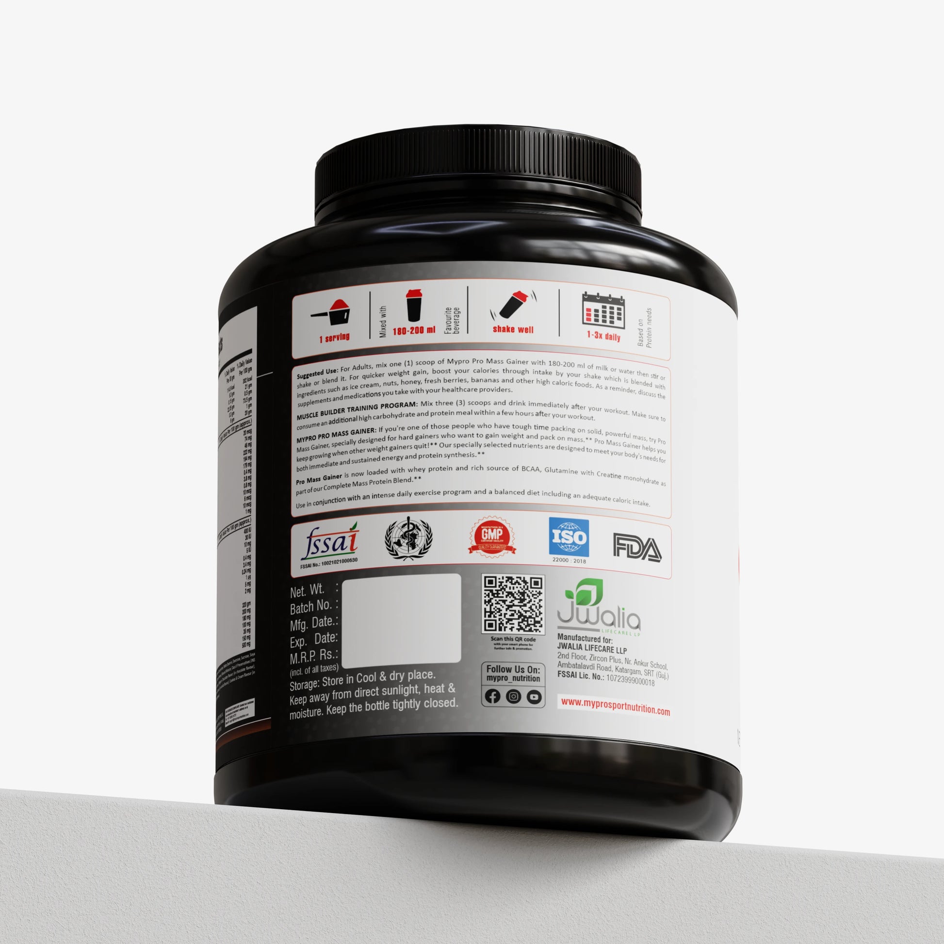 Pro Mass Gainer Supplement Powder